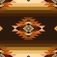 Ethnic tribal traditional geometric rhombus square zig zag shape seamless pattern brown cream color background. Use for fabric, textile, interior decoration elements, upholstery, wrapping. Pro vector