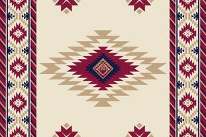 Ethnic tribal traditional geometric rhombus square zig zag shape seamless pattern brown cream color background. Use for fabric, textile, interior decoration elements, upholstery, wrapping. Pro vector