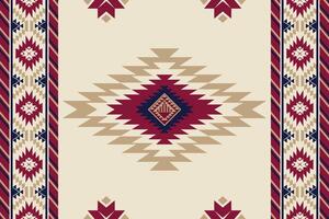 Ethnic tribal traditional geometric rhombus square zig zag shape seamless pattern brown cream color background. Use for fabric, textile, interior decoration elements, upholstery, wrapping. Pro vector