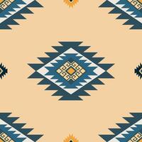 Ethnic tribal traditional geometric rhombus square zig zag shape seamless pattern brown cream color background. Use for fabric, textile, interior decoration elements, upholstery, wrapping. Pro vector