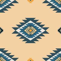 Ethnic tribal traditional geometric rhombus square zig zag shape seamless pattern brown cream color background. Use for fabric, textile, interior decoration elements, upholstery, wrapping. Pro vector