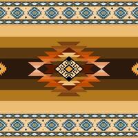 Ethnic tribal traditional geometric rhombus square zig zag shape seamless pattern brown cream color background. Use for fabric, textile, interior decoration elements, upholstery, wrapping. Pro vector