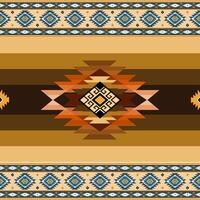 Ethnic tribal traditional geometric rhombus square zig zag shape seamless pattern brown cream color background. Use for fabric, textile, interior decoration elements, upholstery, wrapping. Pro vector