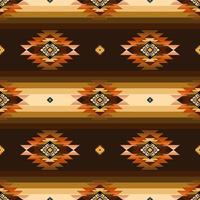 Ethnic tribal traditional geometric rhombus square zig zag shape seamless pattern brown cream color background. Use for fabric, textile, interior decoration elements, upholstery, wrapping. Pro vector