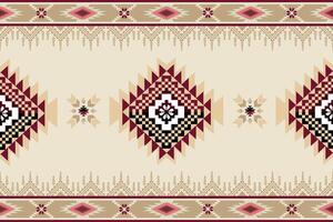 étnico tribal tradicional geométrico rombo cuadrado zig zag forma sin costura modelo marrón crema color antecedentes. utilizar para tela, textil, interior decoración elementos, tapicería, envase. Pro vector