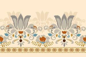 Beautiful Ikat floral embroidery pattern. African tribal Ikat traditional pattern. Aztec style,embroidery,abstract,,illustration,design for texture,fabric,carpet,vectorclothing,wrapping, vector