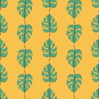 leaf summer seamless pattern hand drawn vector