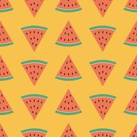 watermelon summer seamless pattern hand drawn vector
