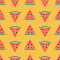 watermelon summer seamless pattern hand drawn vector