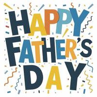 Happy Father's Day calligraphy background for greeting cards, posters, and flyers vector