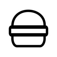 hamburguesa icono en un blanco antecedentes vector