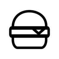 queso Adición hamburguesa icono en un blanco antecedentes vector