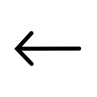 arrow icon to the left on a white background vector