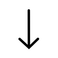 down arrow icon on a white background vector