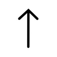 upward arrow icon on a white background vector