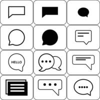 Set of message Icon vector