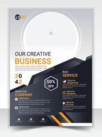 Business corporate flyer design template vector