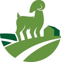 Goat Farm Logo Design vector