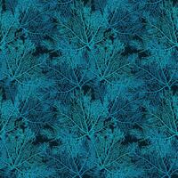 Gelidium or Chaetangium algae, seamless pattern vector