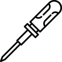 Screwdriver outline illustration vector