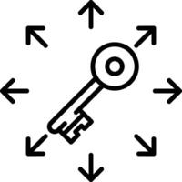 Key outline illustration vector