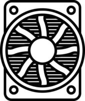 Fan outline illustration vector