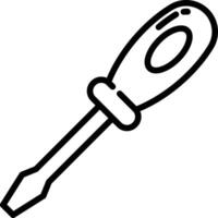 Screwdriver outline illustration vector