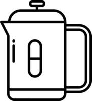 Kettle outline illustration vector