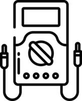 Voltmeter outline illustration vector