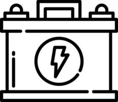 Car Battery outline illustration vector