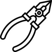 Pliers outline illustration vector