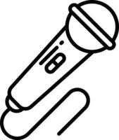 Mic outline illustration vector