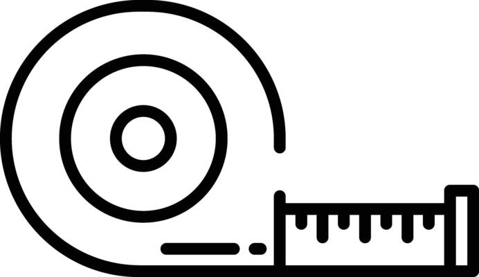 Measuring Tape outline illustration