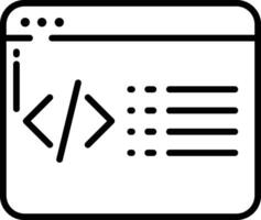 Coding outline illustration vector