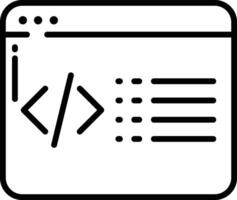 codificación contorno ilustración vector