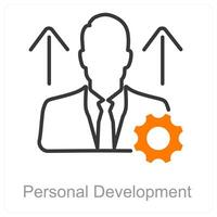 personal desarrollo y crecimiento icono concepto vector