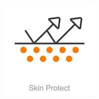 Skin Protect and heat icon concept vector