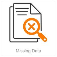 Missing Data and empty icon concept vector