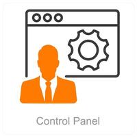 controlar panel y ajustes icono concepto vector