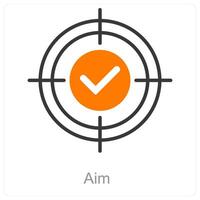 Aim and goal icon concept vector