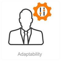 Adaptability and adjust icon concept vector