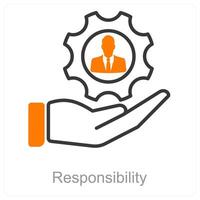 Responsibility and actionable icon concept vector