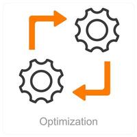 Optimization and balance icon concept vector