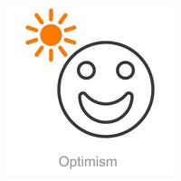 Optimism and hopeful icon concept vector