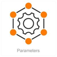Parameters and settings icon concept vector