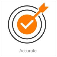 Accurate and check icon concept vector