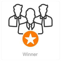 Winner and determination icon concept vector