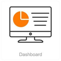Dashboard and monitor icon concept vector