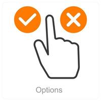 Options and settings icon concept vector