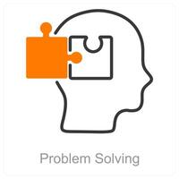 Problem Solving and ceative icon concept vector